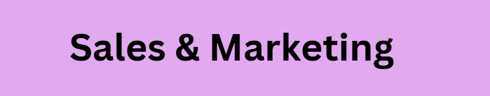 Sales & Marketing