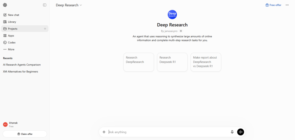 ChatGPT Deep Research