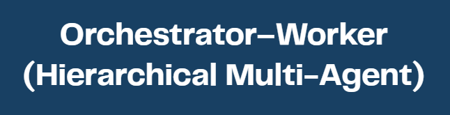 Orchestrator–Worker (Hierarchical Multi-Agent)